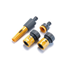 Набір: насадка-розпилювач, конектори 3/4: 3/4 аквастоп, 3/4, адаптер 1/2+3/4 СИЛА