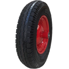 Колесо пневматичне 4х8 без віськи 20мм 4PR Червоний диск, КВІТКА PRO