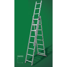 Драбина універсальна 3-секційна алюмінієва  3x8 сходинок APRO