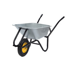 Тачка садово-будівельна одноколісна 100л, 200кг, колесо пневмо 4х8'' СИЛА