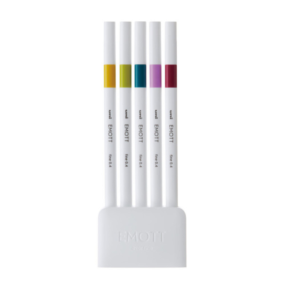 Лайнер UNI набір Emott Retro Color 0.4 мм 5 кольорів (PEM-SY/5C.08RC)