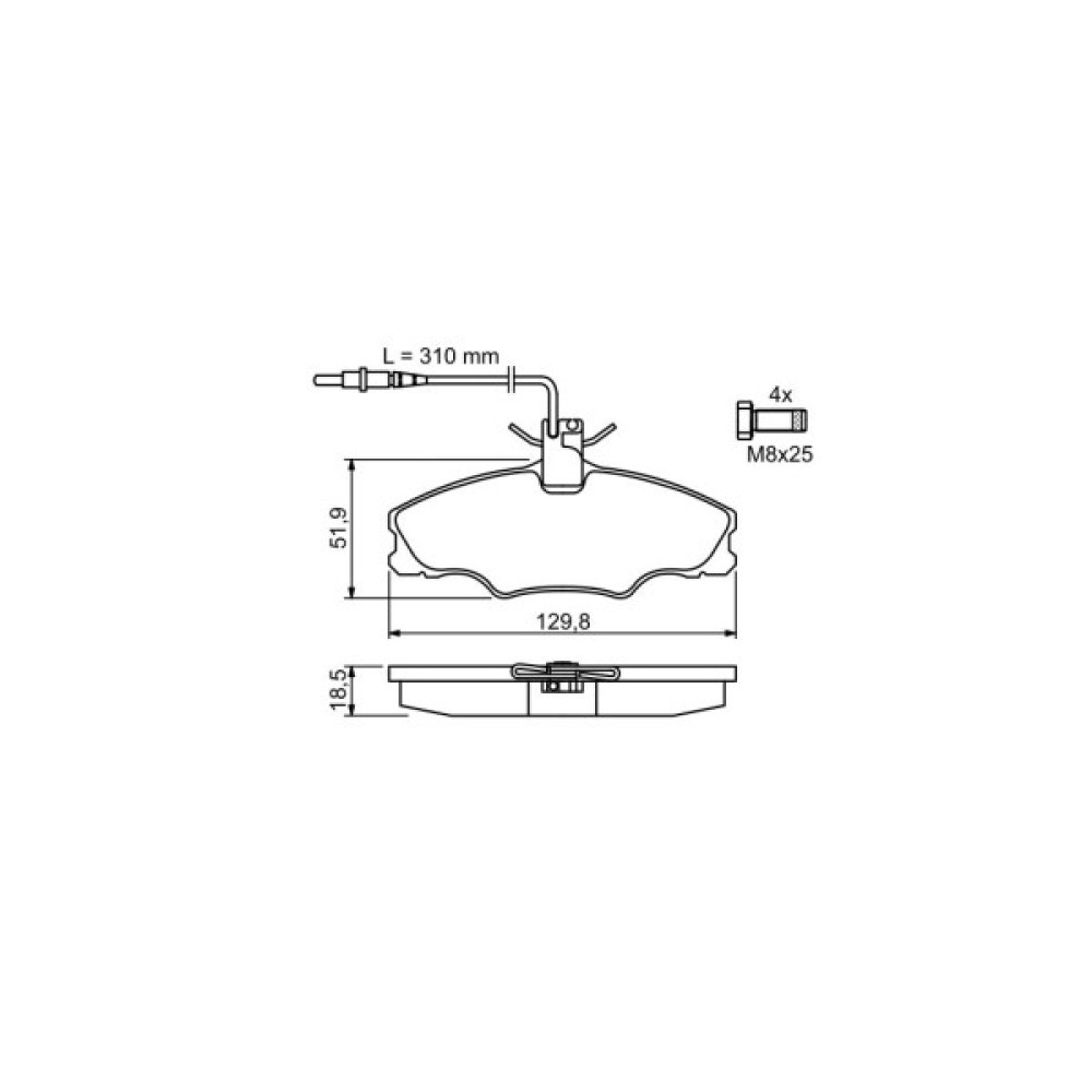 Гальмівні колодки Bosch 0 986 424 227 Гальмівні колодки Bosch 0 986 424 227