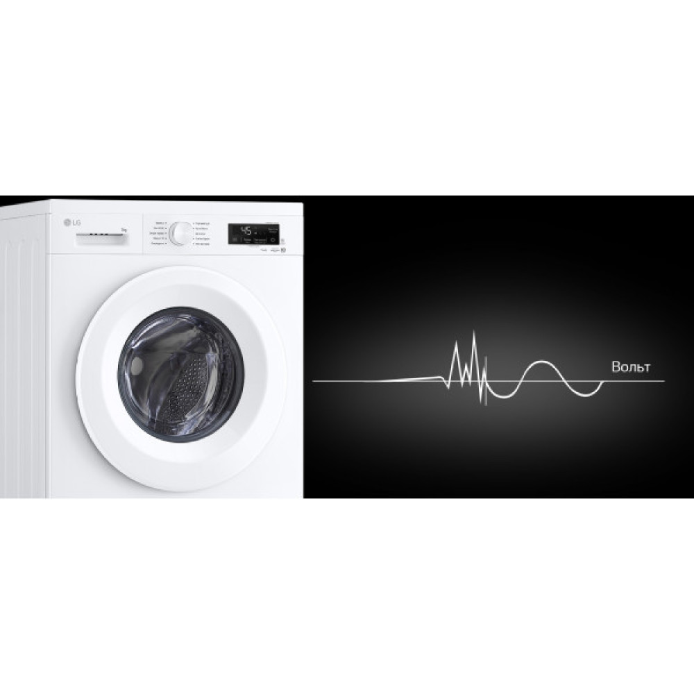 Пральна машина LG фронтальна, 7кг, 1200, A, 44см, дисплей, пара, інвертор, білий