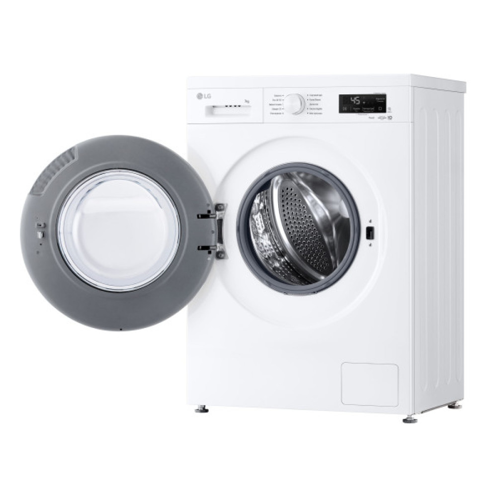 Пральна машина LG фронтальна, 7кг, 1200, A, 44см, дисплей, пара, інвертор, білий
