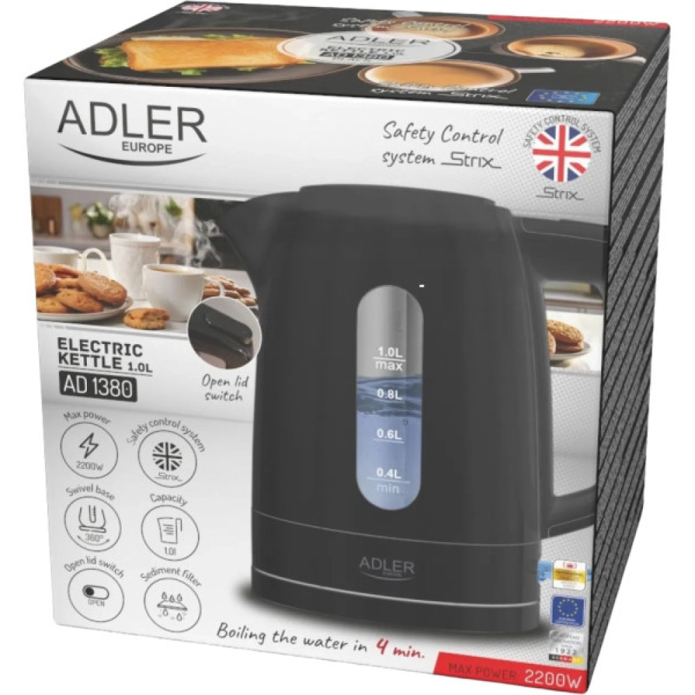 Електрочайник Adler AD 1380 black