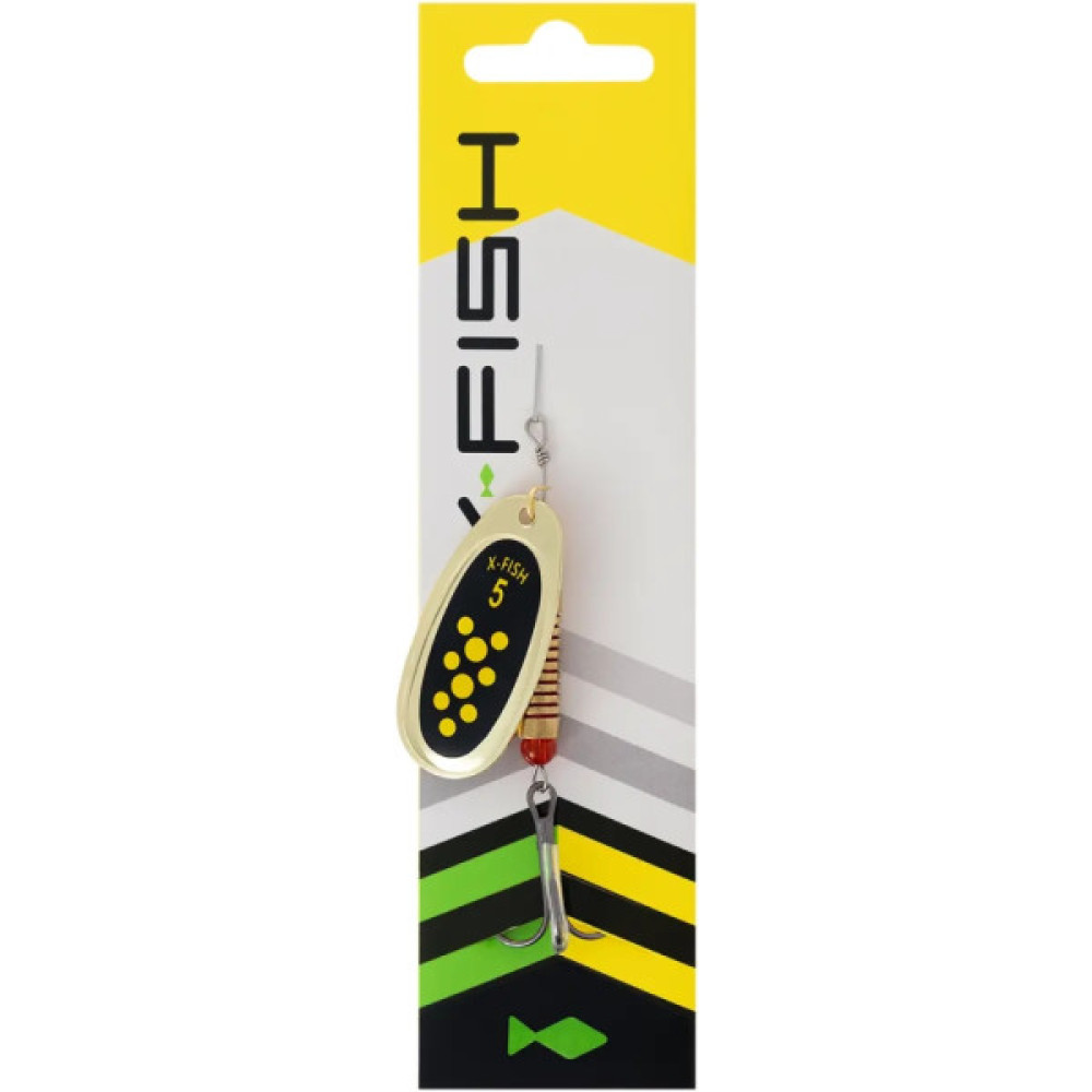 Блешня X-Fish Spike 14.5g 5 Gold black lime (1917.06.36)