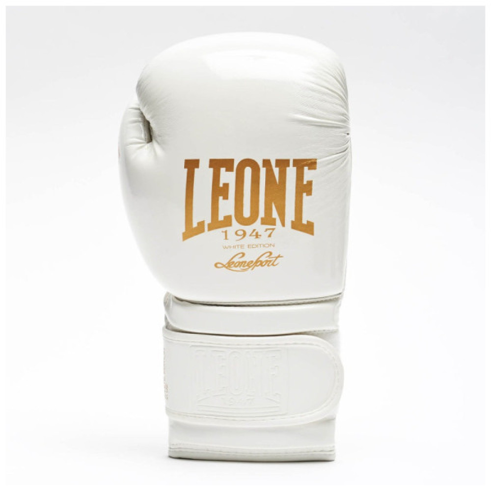 Боксерські рукавички Leone GN059W White/Gold 14 унцій (GN059W_White_14oz)