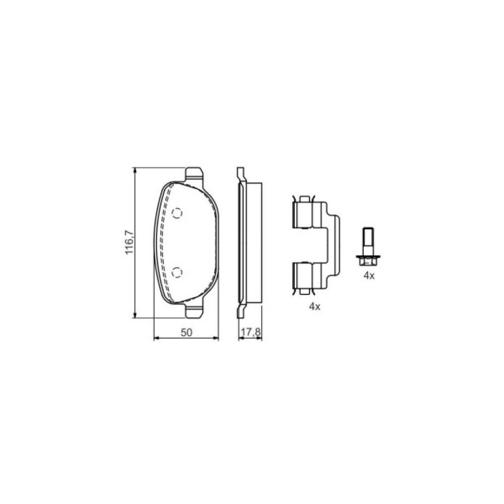 Гальмівні колодки Bosch 0 986 424 775