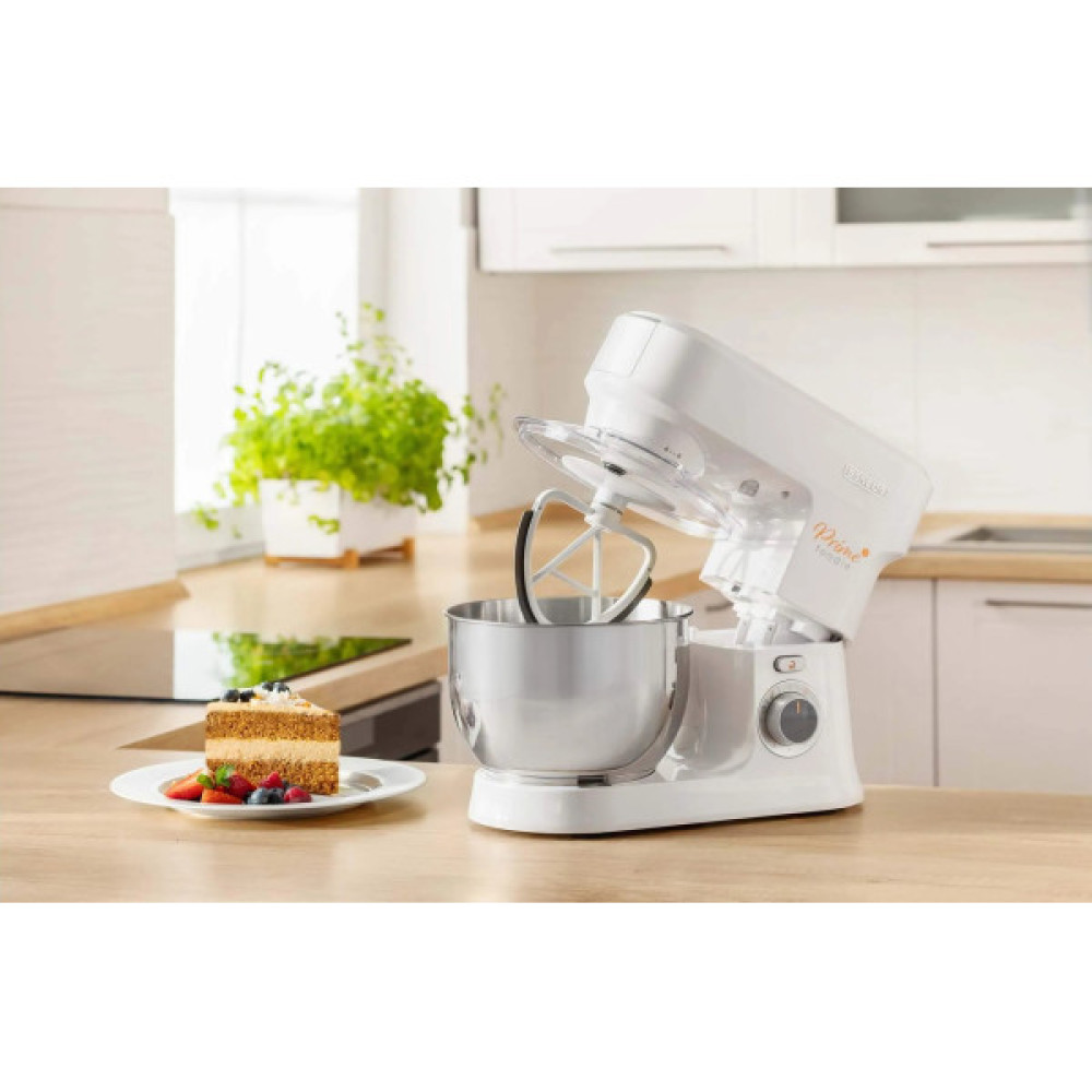 Кухонна машина Sencor 1000Вт, чаша-метал, корпус-пластик, насадок-12, білий