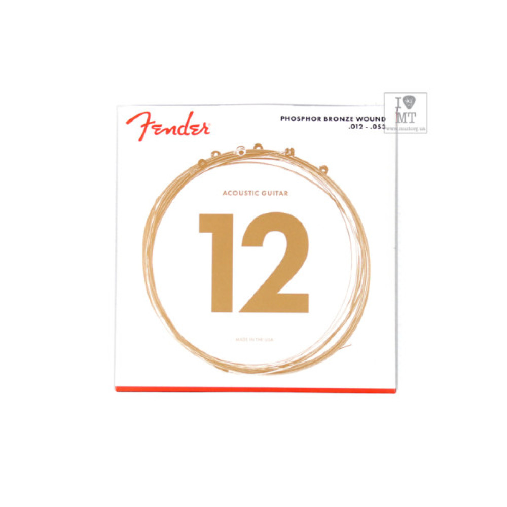 Струни для гітари Fender 60L Phosphor Bronze Acoustic Strings (12-53) (55646)