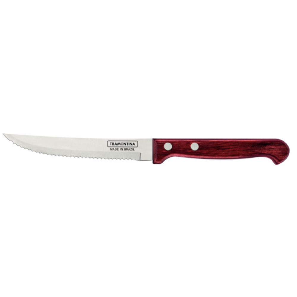 Кухонний ніж Tramontina Polywood Steak 127 мм Червоне Дерево (21122/175)