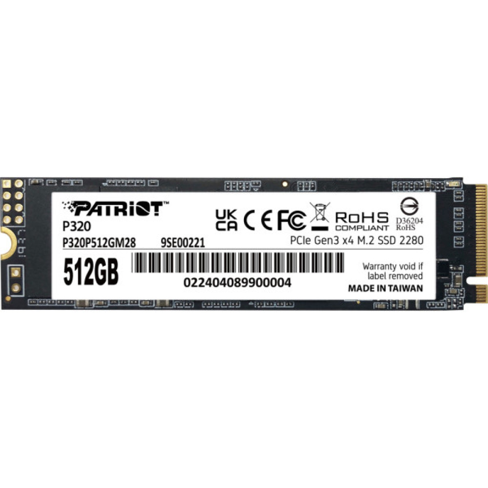 Накопичувач SSD M.2 2280 512GB Patriot (P320P512GM28) Накопичувач SSD M.2 2280 512GB Patriot (P320P512GM28)