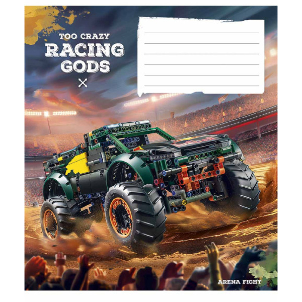 Зошит Школярик Racing gods 18 аркушів клітинка (018-3469K)