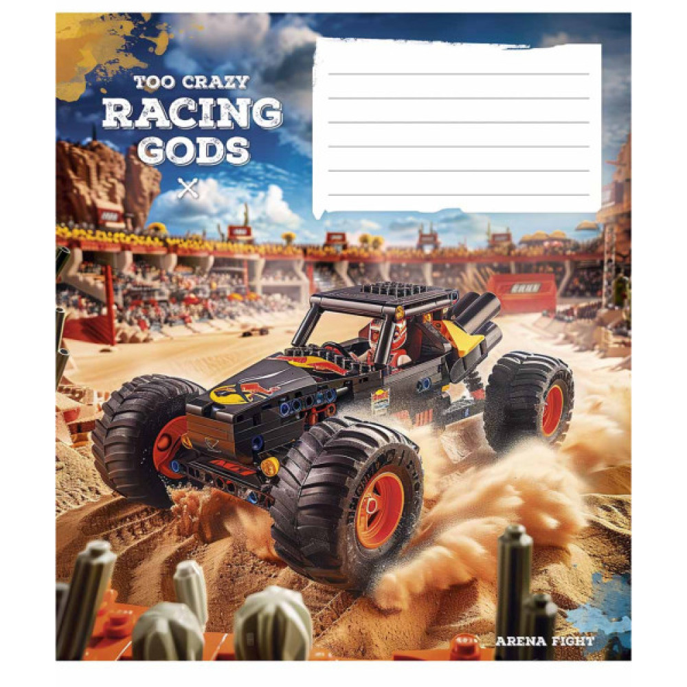 Зошит Школярик Racing gods 18 аркушів клітинка (018-3469K)