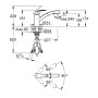 Змішувач для кухні Grohe Via, довж.виливу - 227мм, поворотний/витяжний, 1важіль, хром