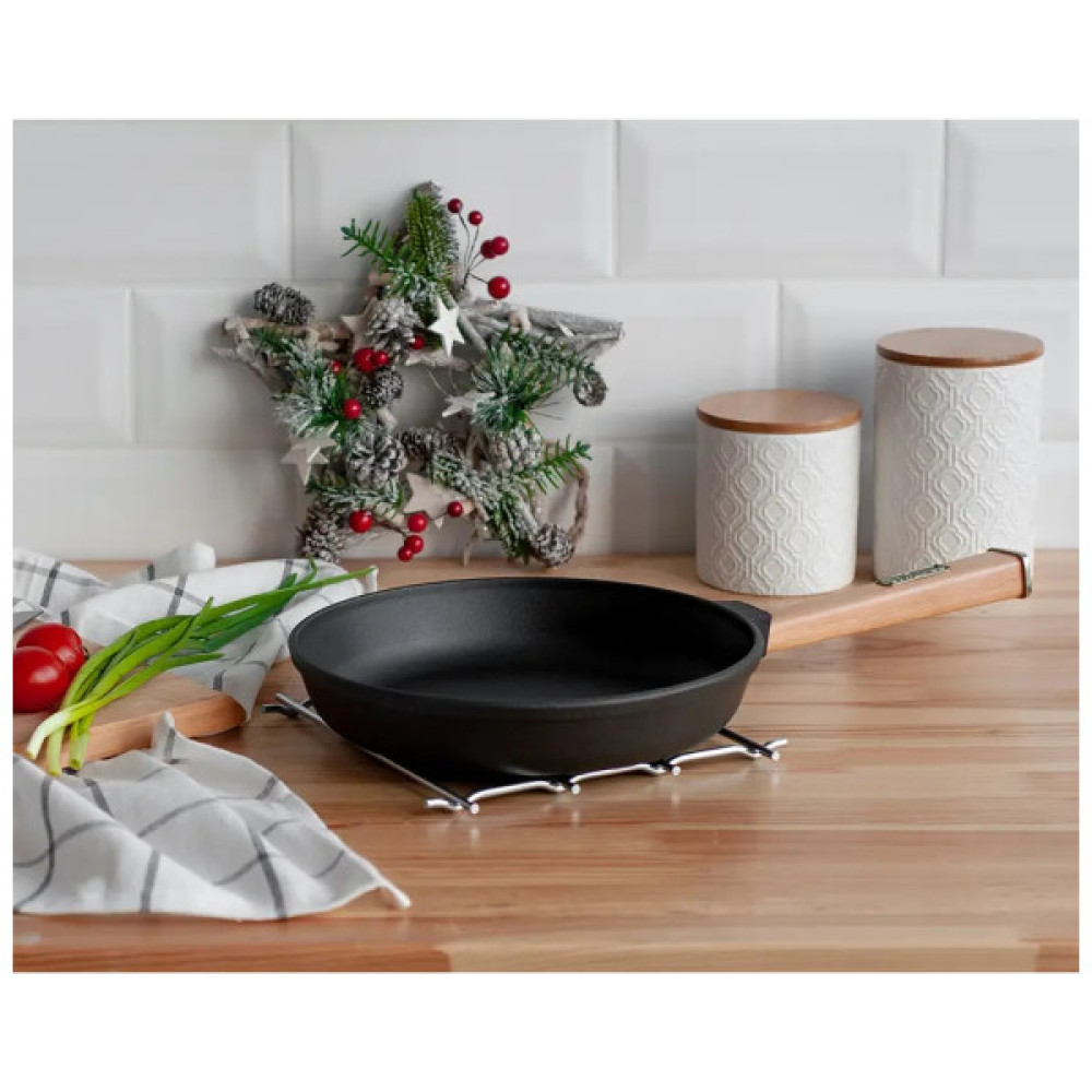 Сковорода Brizoll Optima чавунна з ручкою 260х40 мм (O2640-P)