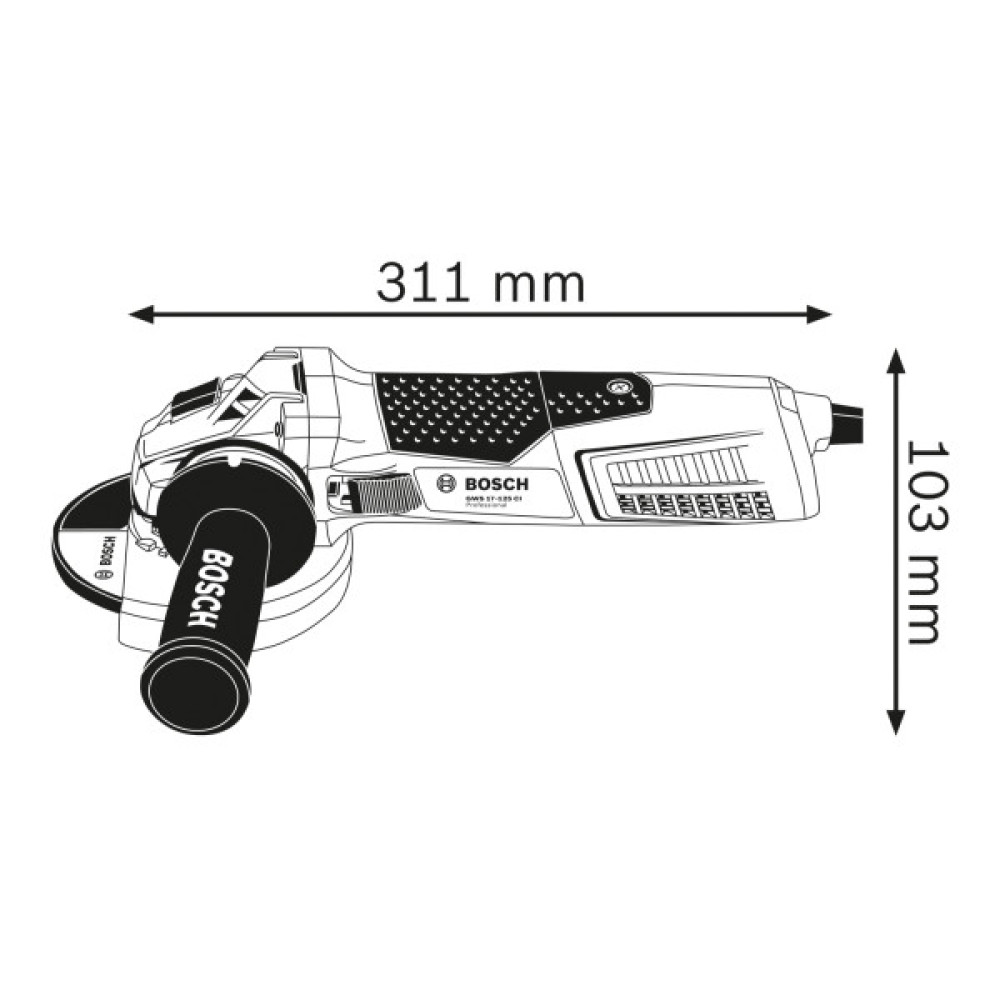 Шліфмашина кутова Bosch Professional GWS 19-125 CI 125мм 1900Вт 11500об·хв 2.5кг