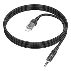 Кабель мультимедійний Lightning to 3.5mm M 1.0m Black HOCO (6942007612524)
