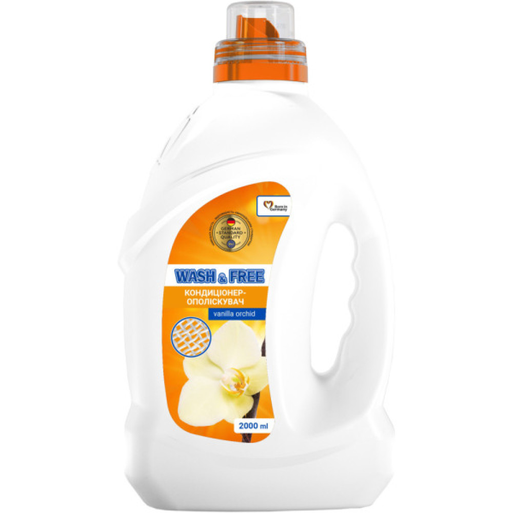 Кондиціонер для білизни Wash&Free Концентрований пом'якшувач тканин Ванільна орхідея 2 л (4262396143693/4823128001195)