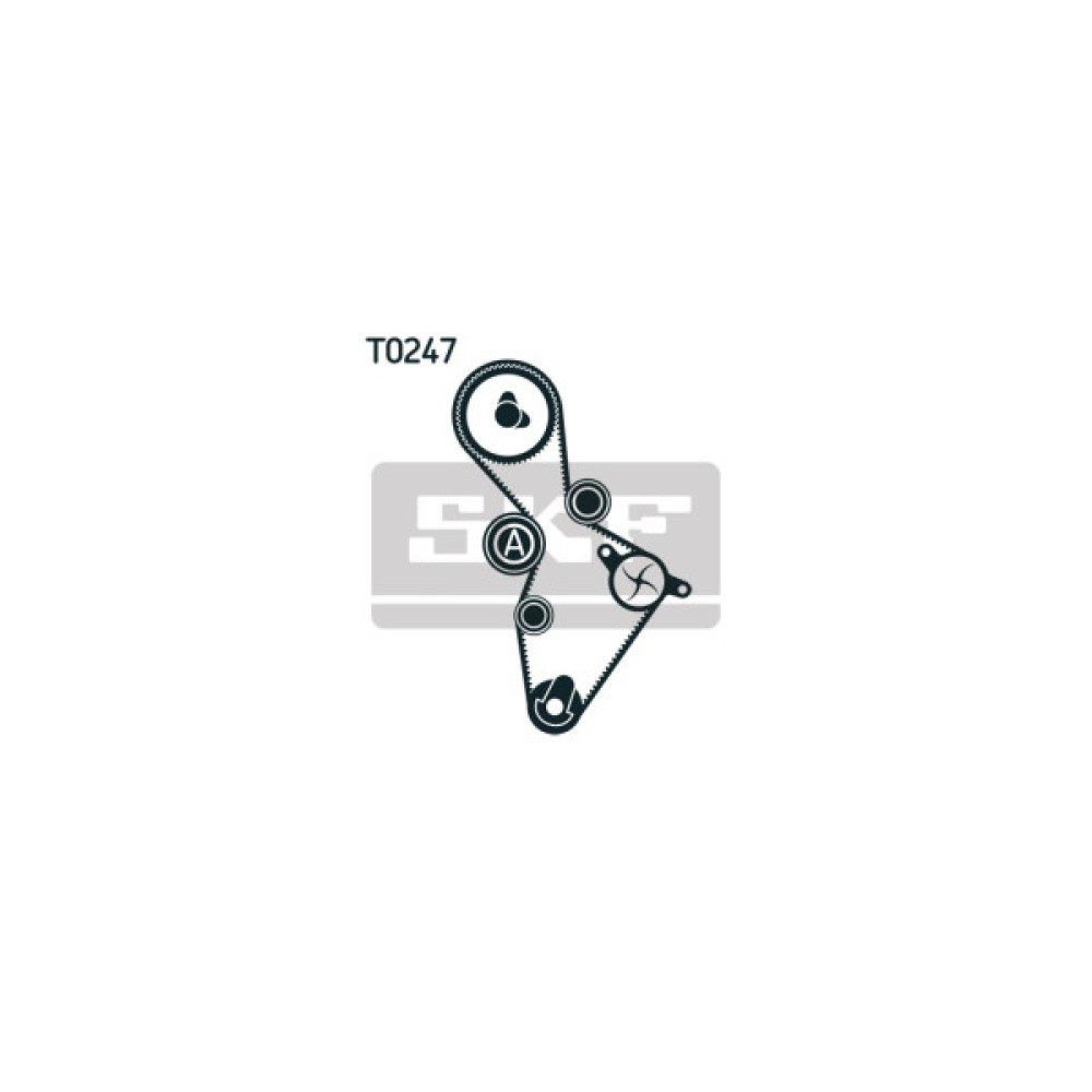 Комплект ременя ГРМ з помпой SKF VKMC 01222-1