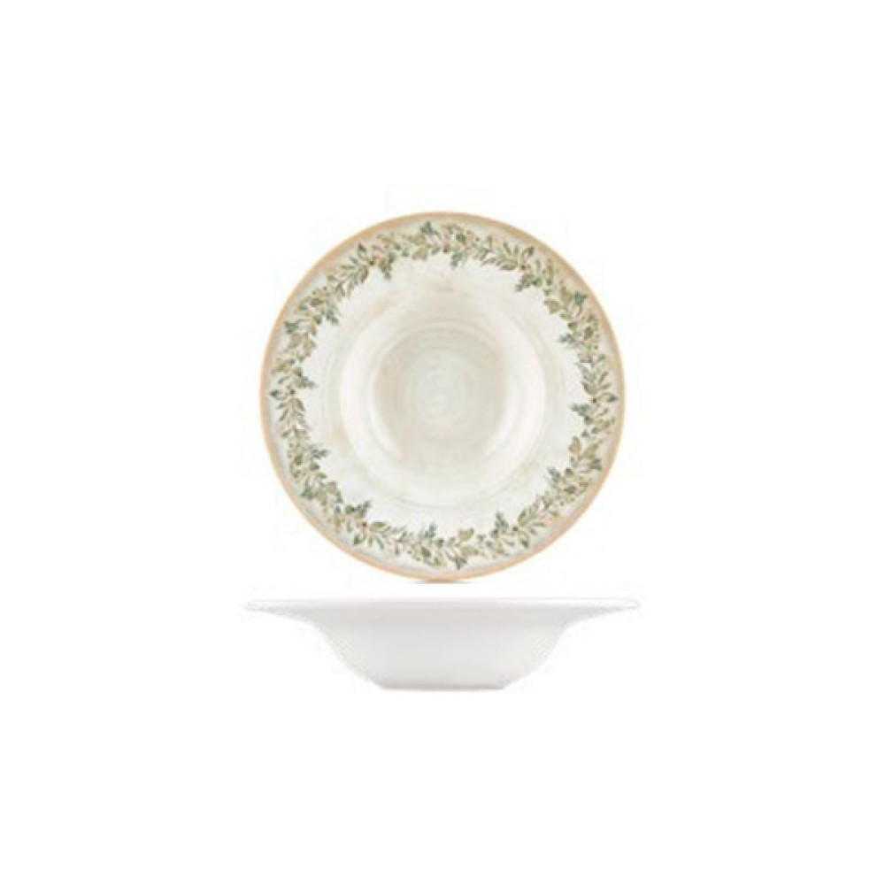 Тарілка By Bone серія "Oliva" для пасти з прямим бортом 25 см 400 мл (OLV-GT-25-CK)