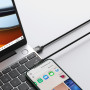 Дата кабель USB 2.0 AM to Lightning 1.0m 2.4A 90° corner black Baseus (CAVP000001)