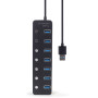 Концентратор Gembird USB 3.0 7 ports (UHB-U3P7P-01) Концентратор Gembird USB 3.0 7 ports (UHB-U3P7P-01)