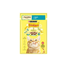 Вологий корм для кішок Purina Friskies шматочки у підливі з тунцем 85 г (7613036962315)