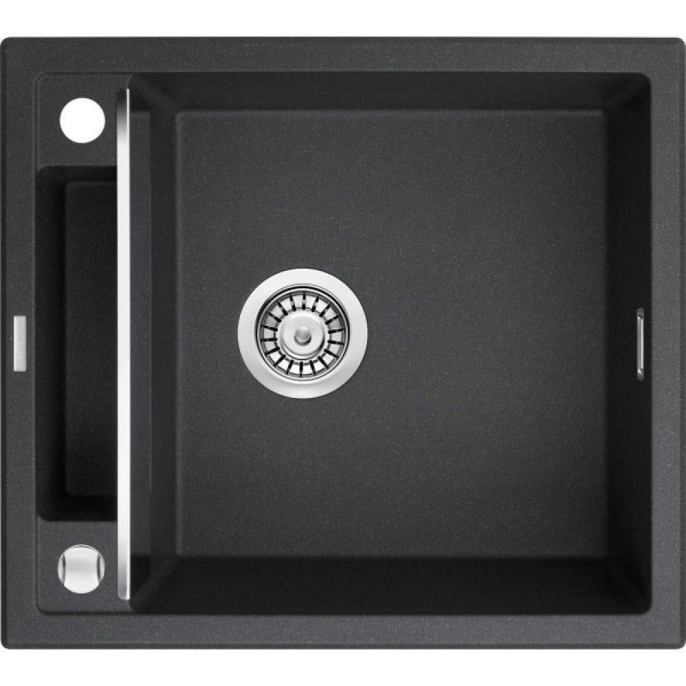 Мийка кухонна Deante Magnetic, граніт, квадрат, без крила, 560х500х219мм, чаша - 1, накладна, металічний графіт