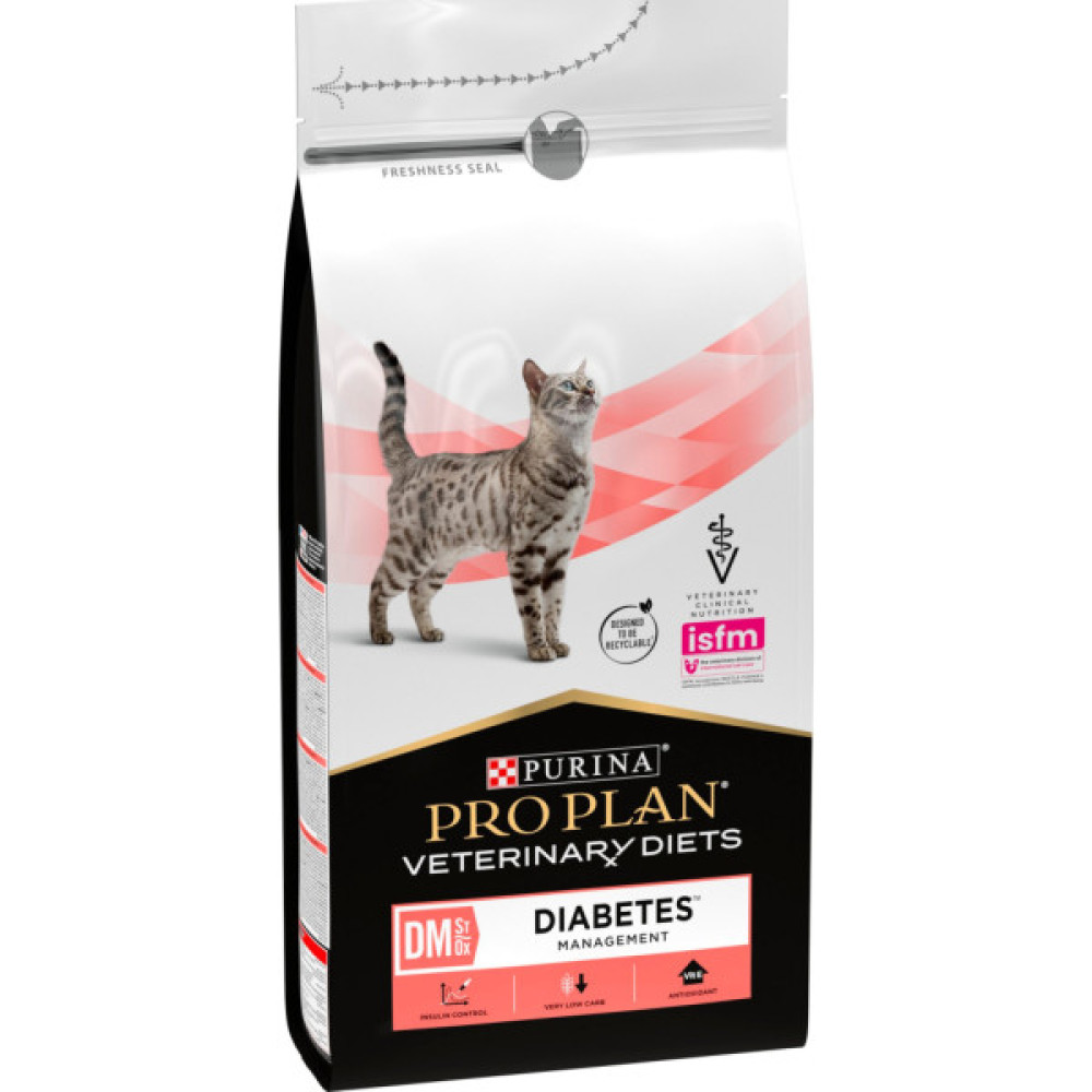 Сухий корм для кішок Purina Pro Plan Veterinary Diets DM ST/OX Diabetes Management Для регулювання надходження глюкози (цукровий діабет) 1.5 кг (7613035159822)