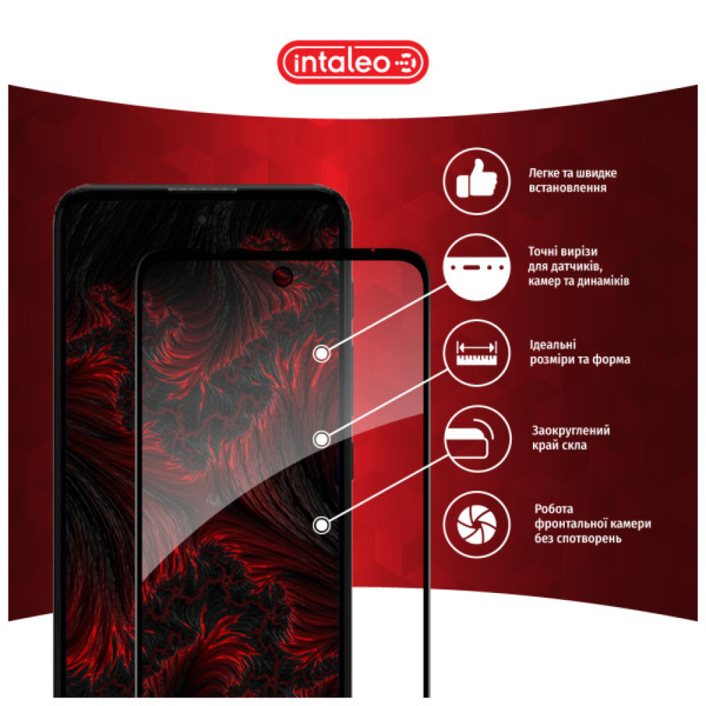 Скло захисне Intaleo Full Glue MOTO E30/E40 Black (1283126545818)