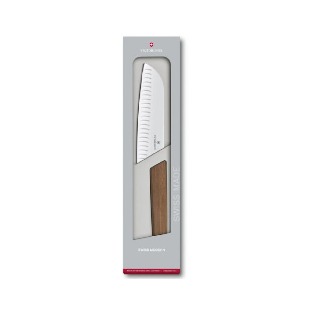 Кухонний ніж Victorinox Swiss Modern Santoku 17 см Wood (6.9050.17KG) Кухонний ніж Victorinox Swiss Modern Santoku 17 см Wood (6.9050.17KG)