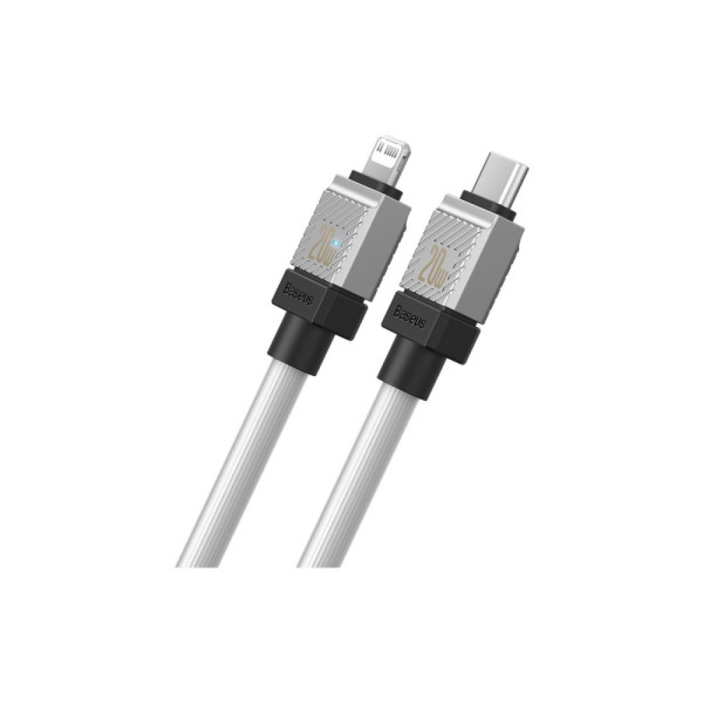 Дата кабель USB-C to Lightning 2.0m CoolPlay Fast Charging 20W white Baseus (CAKW000102)