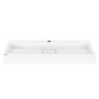Раковина, умивальник ARDESTO Anna, штучний камінь, прямокут., з отвором для змішувача, без переливу, 900х455х110мм, накладний, білий