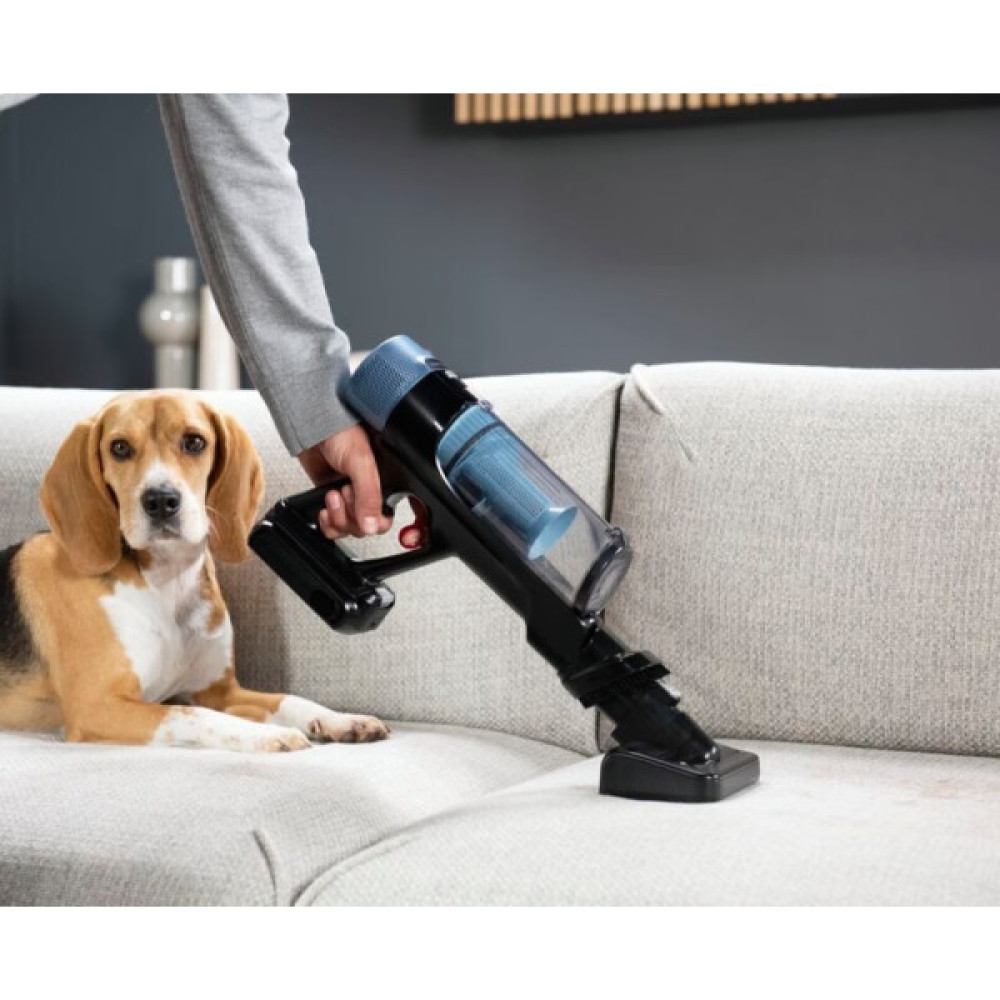 Пилосос Rowenta безпровідний X-Force Flex 10.80, 300Вт, вологе прибирання, конт пил -0.44л, автон. робота до 60хв, HEF system 99,9%, чорно-синій