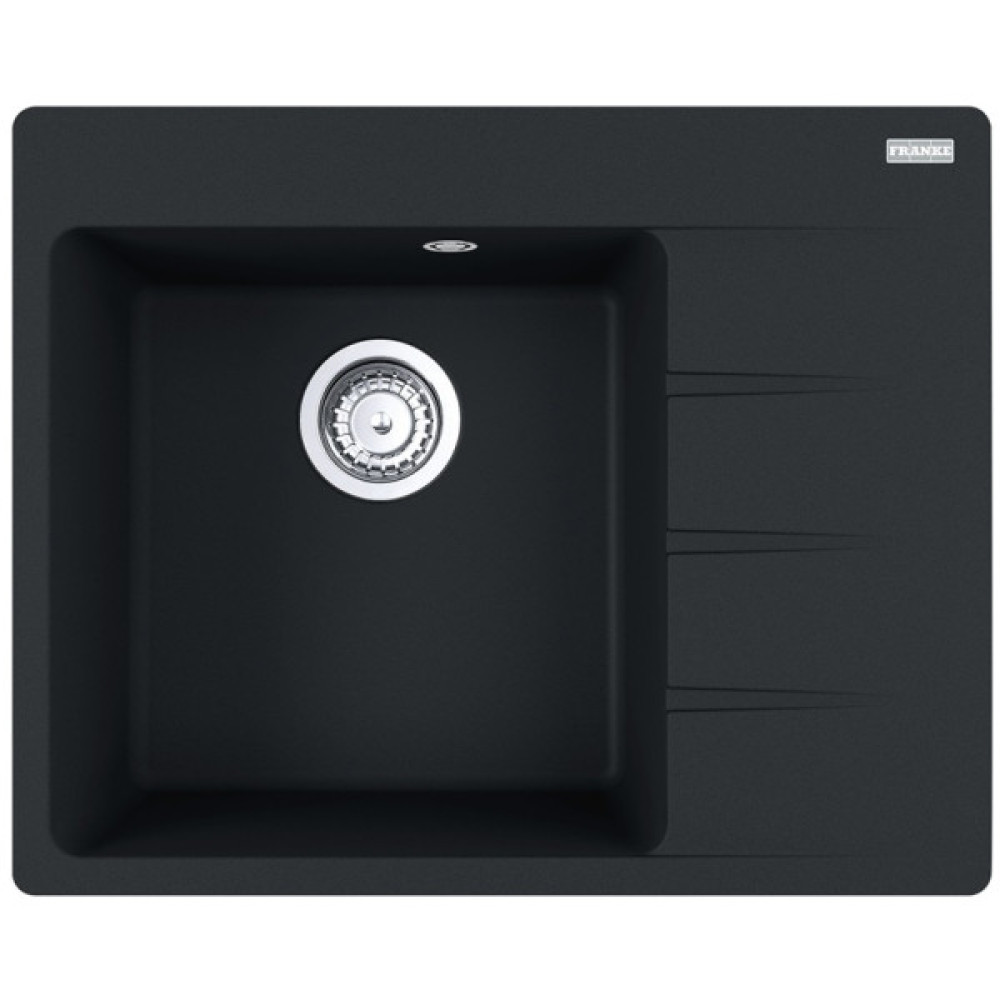 Мийка кухонна Franke Centro, фраграніт, прямокутник, з крилом, 620х500х200мм, чаша - 1, накладна, CNG 611-62 TL , чорний матовий