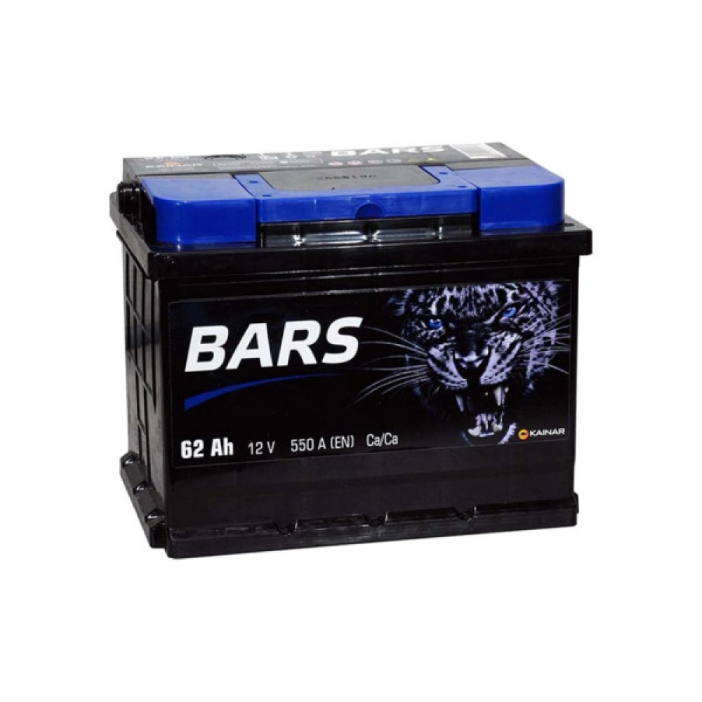 Акумулятор автомобільний Bars 62Ah (+/-) (550EN)