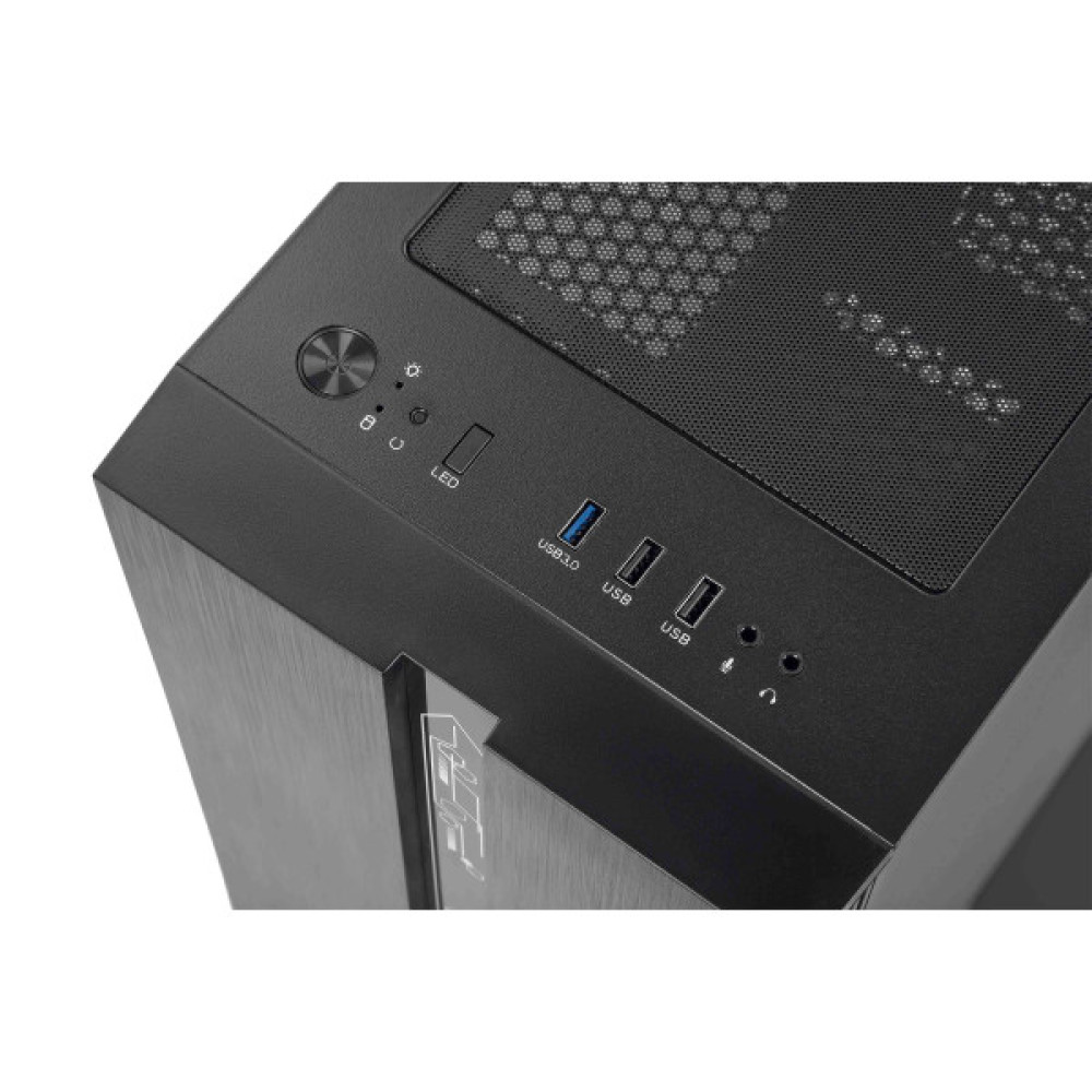Корпус 2E GAMING Runa G2107 без БЖ 1xUSB3.0, 2xUSB2.0, 1x120мм ARGB, VGA 325мм, LCS ready, TG Side Panel, ATX, чорний