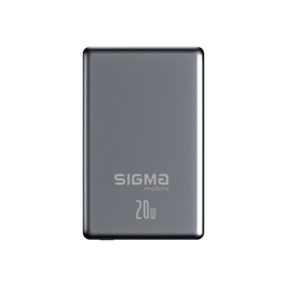 Батарея універсальна Sigma X-power SI05A7QL-MAG 5000mAh, Magnetic wireless 15W, PD, QC, 20Wmax, MagSafe (4827798359419)