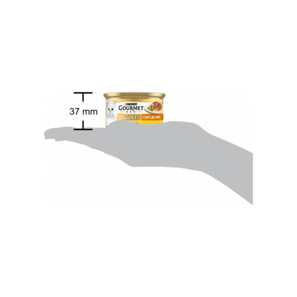 Вологий корм для кішок Purina Gourmet Gold. Соус Де-Люкс з куркою 85 г (7613036705103)
