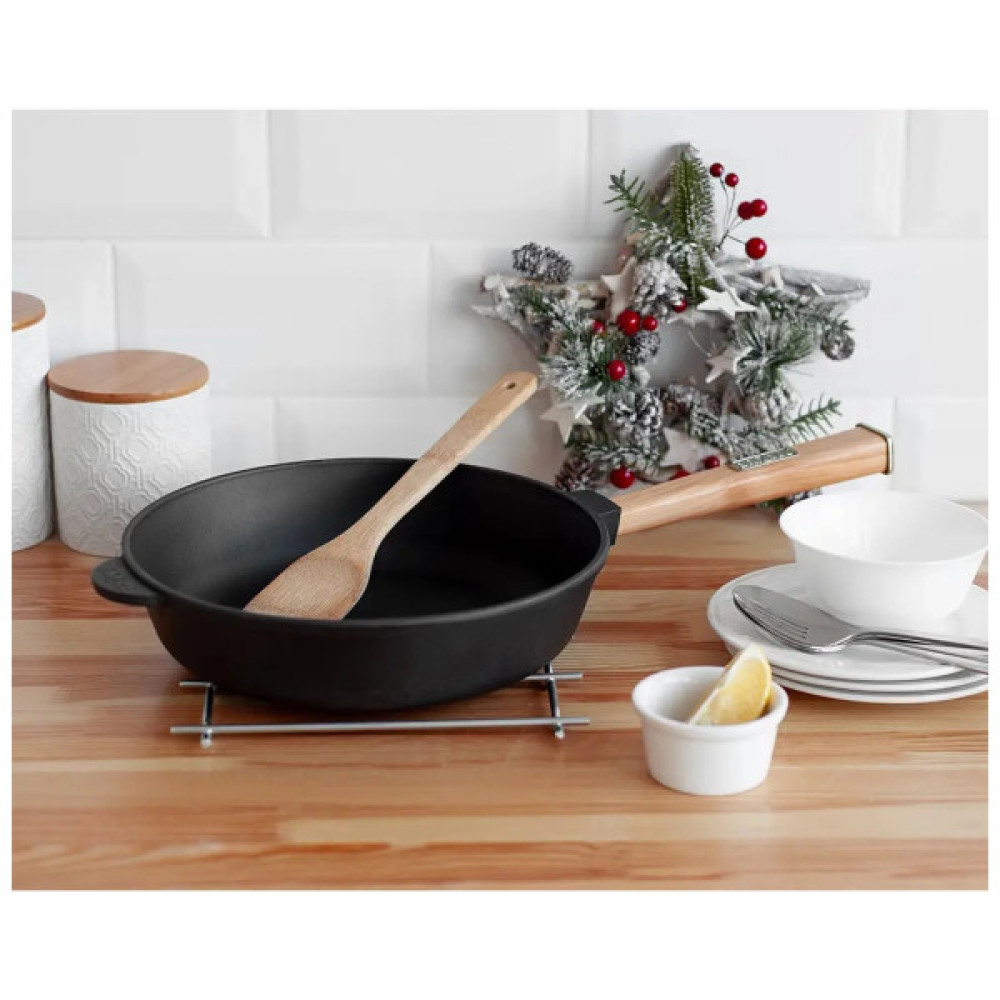 Сковорода Brizoll Optima чавунна з ручкою 240х60 мм (O2460-P)