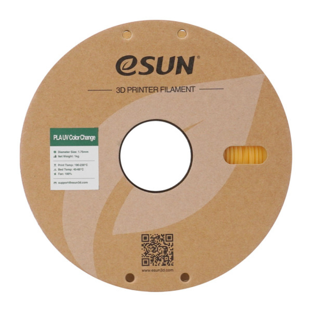 Пластик для 3D-принтера eSUN PLA UV 1,75mm 1kg Yellow (PLA-UV CC175UV-Y1P1)