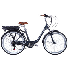 Електровелосипед Dorozhnik 26" eLUX Vbr FR рама-17" 36B 13А*г 500Вт 2026 темно-сірий (ELB-D-26-292)