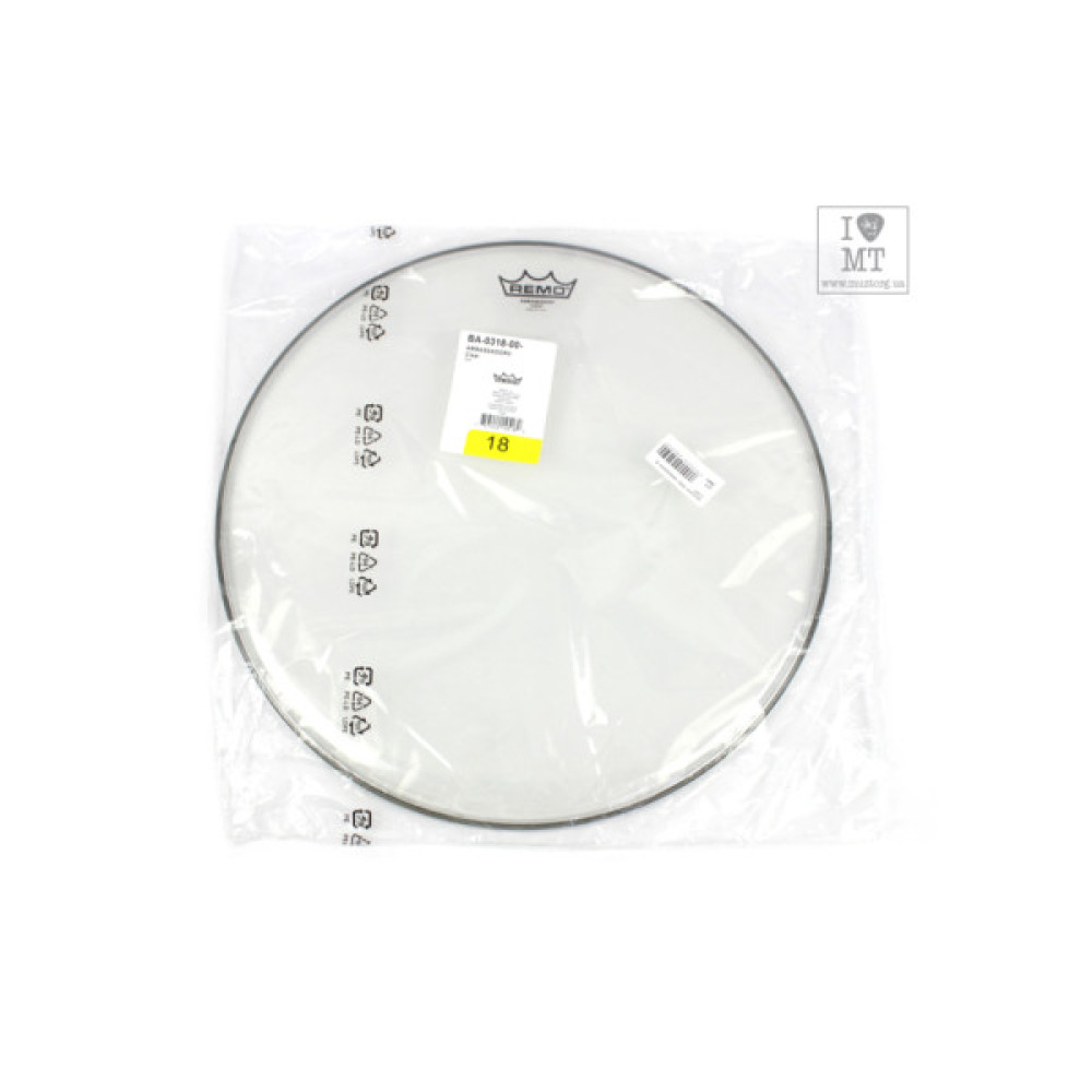Пластик для барабана Remo Ambassador 18" Clear (59441)