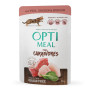 Вологий корм для кішок Optimeal беззерновий з телятиною та курячим філе у шпинатному соусі 8 (4820083905971)