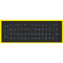 Наклейка на клавіатуру BestKey мініатюрна непрозора чорна, 56, блакитний (BKm4BLU/042)