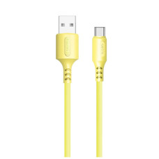 Дата кабель USB 2.0 AM to USB-C 1.0m soft silicone yellow ColorWay (CW-CBUC043-Y)
