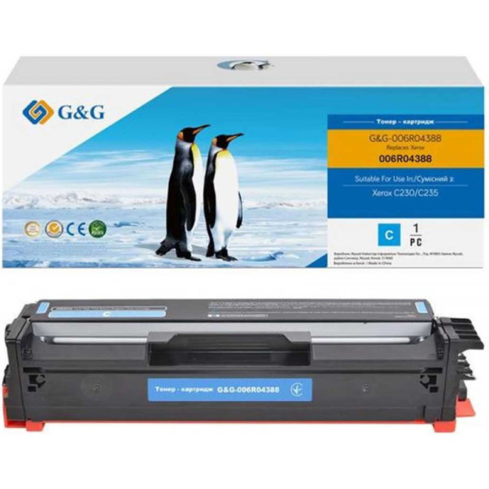 Картридж G&G Xerox C230/C235 Cyan 1.5K (G&G-006R04388)
