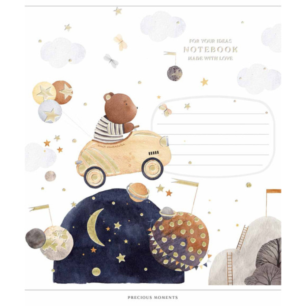 Зошит Школярик Precious moments 12 аркушів коса лінія (012-3506C)