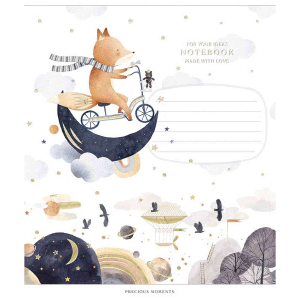 Зошит Школярик Precious moments 12 аркушів коса лінія (012-3506C)